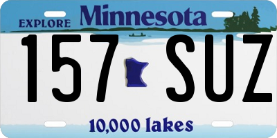 MN license plate 157SUZ