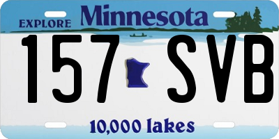 MN license plate 157SVB
