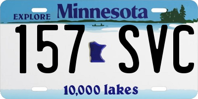 MN license plate 157SVC