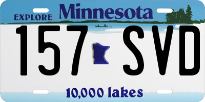 MN license plate 157SVD