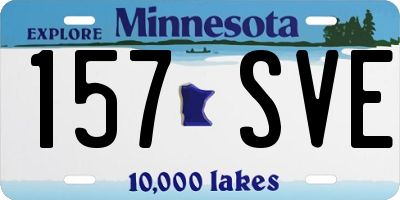 MN license plate 157SVE