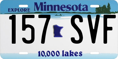 MN license plate 157SVF