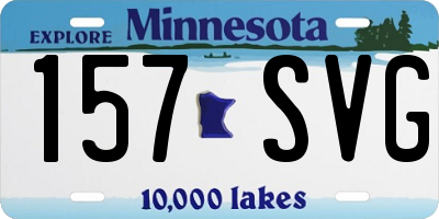 MN license plate 157SVG