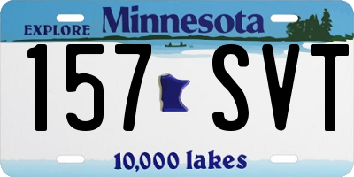 MN license plate 157SVT