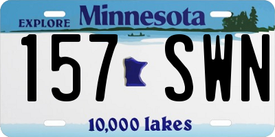 MN license plate 157SWN