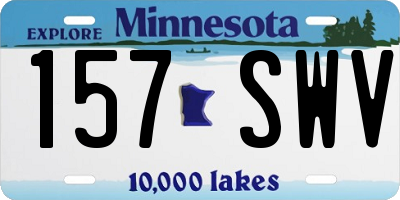 MN license plate 157SWV