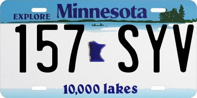 MN license plate 157SYV
