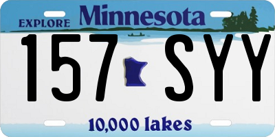 MN license plate 157SYY