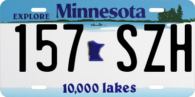 MN license plate 157SZH