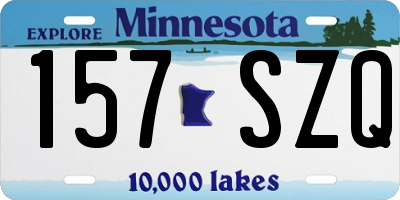 MN license plate 157SZQ