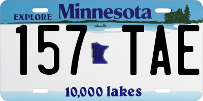 MN license plate 157TAE