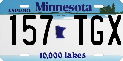 MN license plate 157TGX