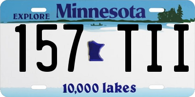 MN license plate 157TII