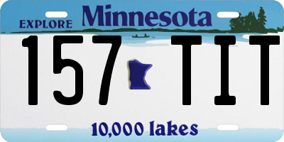 MN license plate 157TIT