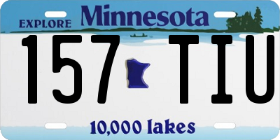 MN license plate 157TIU