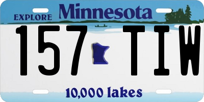 MN license plate 157TIW