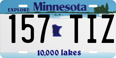 MN license plate 157TIZ