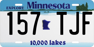 MN license plate 157TJF