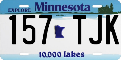 MN license plate 157TJK