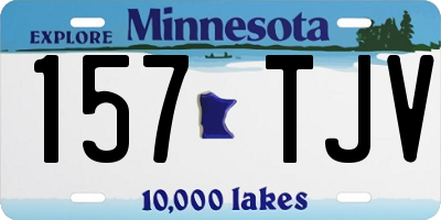 MN license plate 157TJV