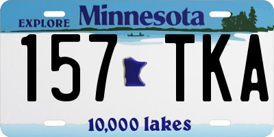 MN license plate 157TKA