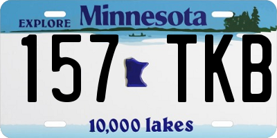 MN license plate 157TKB