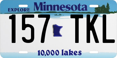 MN license plate 157TKL