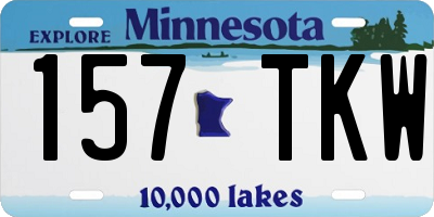 MN license plate 157TKW