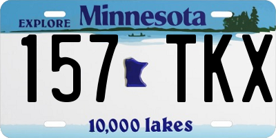 MN license plate 157TKX