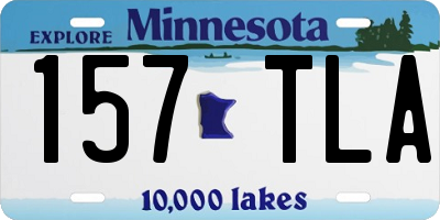 MN license plate 157TLA