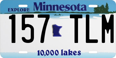 MN license plate 157TLM