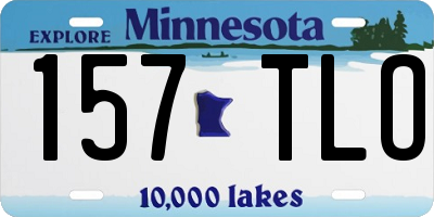 MN license plate 157TLO