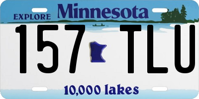 MN license plate 157TLU