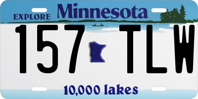 MN license plate 157TLW