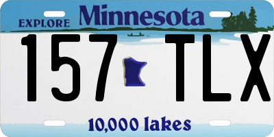 MN license plate 157TLX