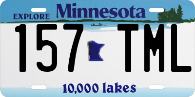MN license plate 157TML