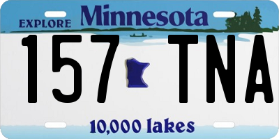 MN license plate 157TNA