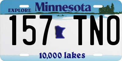 MN license plate 157TNO