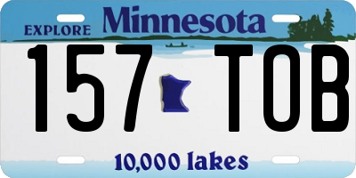 MN license plate 157TOB