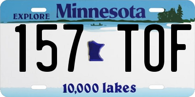 MN license plate 157TOF