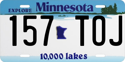 MN license plate 157TOJ