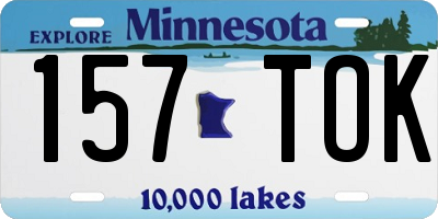 MN license plate 157TOK