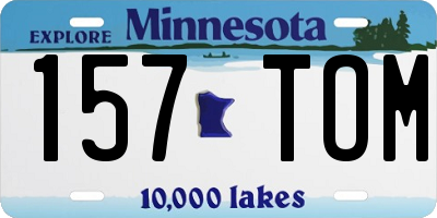 MN license plate 157TOM