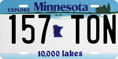MN license plate 157TON