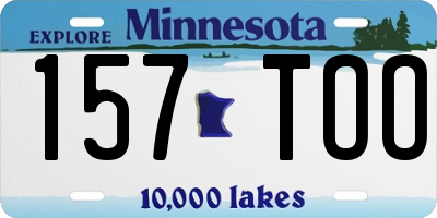 MN license plate 157TOO