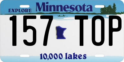 MN license plate 157TOP