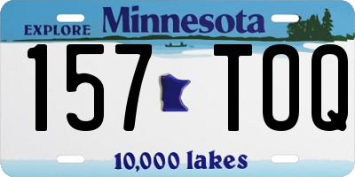 MN license plate 157TOQ
