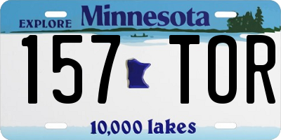MN license plate 157TOR