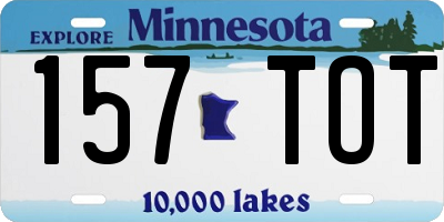 MN license plate 157TOT