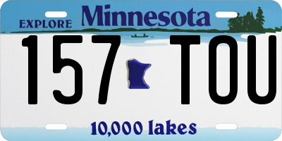 MN license plate 157TOU